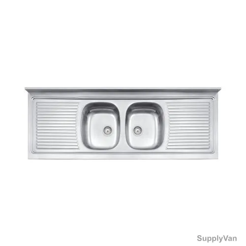 Tramontina Double Centre Bowl Kitchen Sink, 93111602, 160 x 60CM