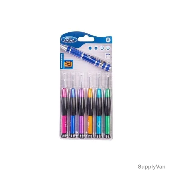 Ford Precision Screwdriver and Bits Set, FHT-H-0023, Multicolor, 13PCS