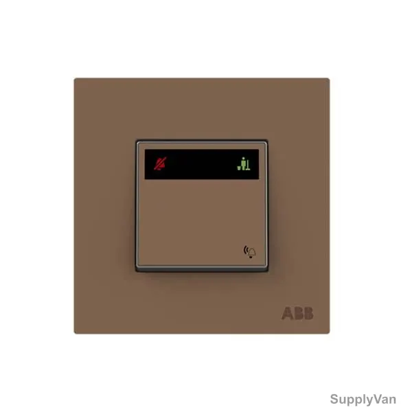 ABB DND/MUR Corridor Unit With LED and Bell, AM40344-MO, Millenium, 1P, 2 Gang, 10A, Mocha Brown — image 1