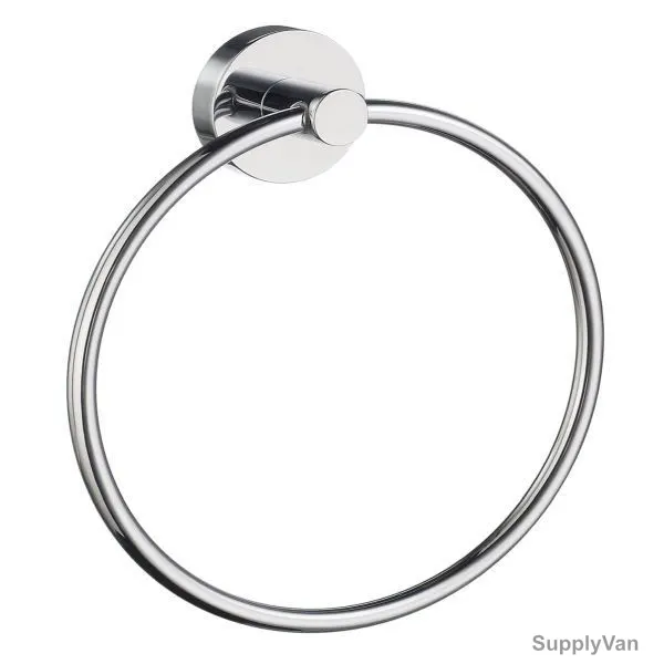 Anbi Towel Ring, ABHOT-8113-SS, Brass, Silver