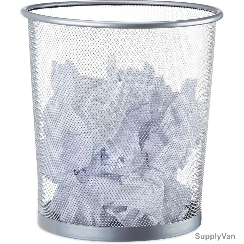 Swish Round Trash Bin, 15 Ltrs, Silver