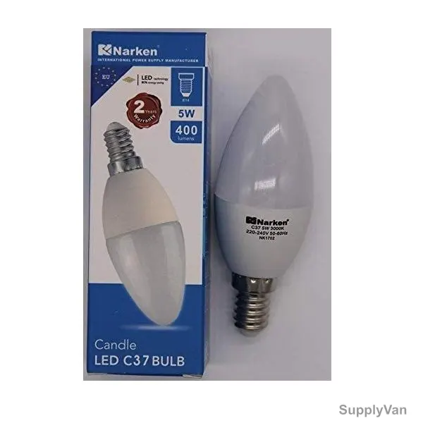 Narken LED Candle Bulb, NK1702, 5W, E14, 3000K, Warm White
