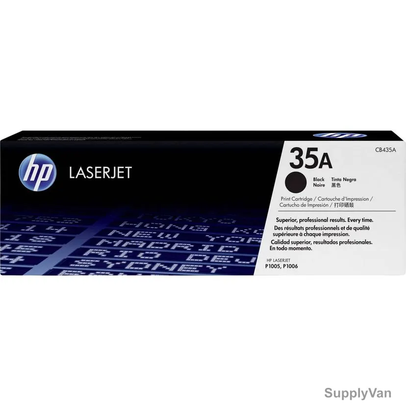 HP Original LaserJet Toner Cartridge, CB435A, 35A, 1500 Pages, Black