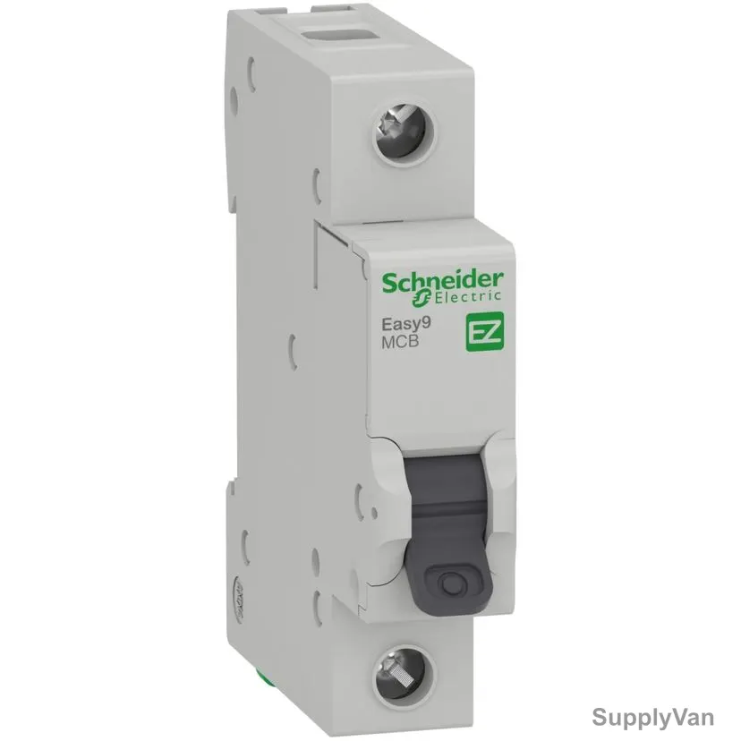 Schneider Electric Miniature Circuit Breaker, Easy9, 1P, Curve C, 20A