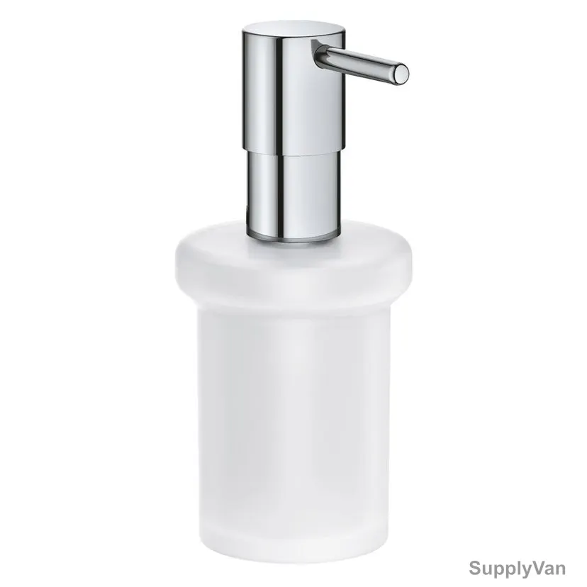 Grohe Soap Dispenser 40394001, Essentials, Glass/Metal, 92CM Dia x 157CM Height, 160ML, Starlight Chrome Finish