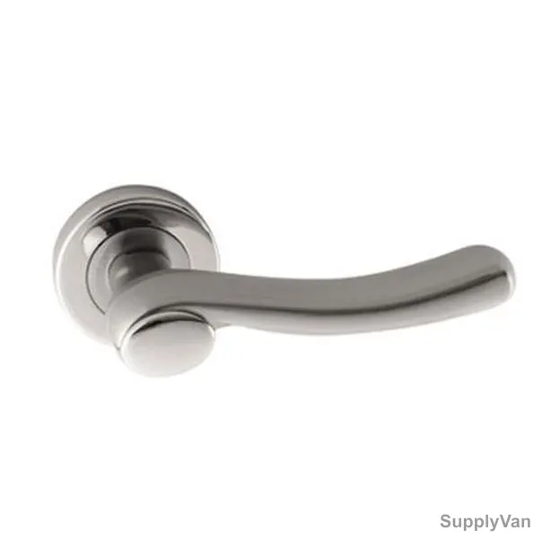 Doganlar Door Handle, Dilara, Brass, Satin Nickel