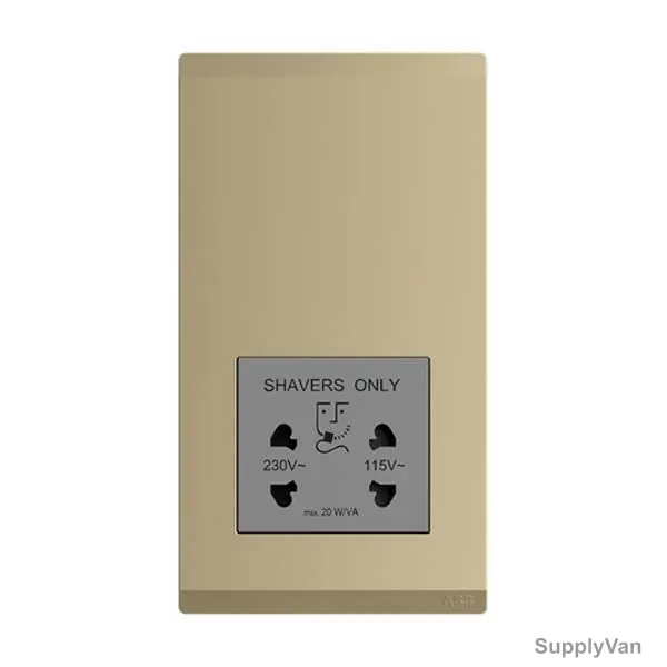 Abb Shaver Socket, BL401-PG, Inora, 115-230V, Royal Gold — image 1