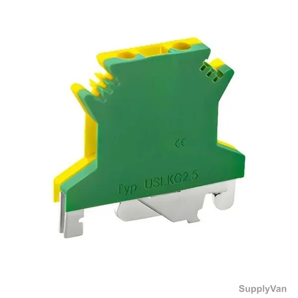 Rail Mounting Connector, 2.5MM, Yellow/Green, 100 Pcs/Pack