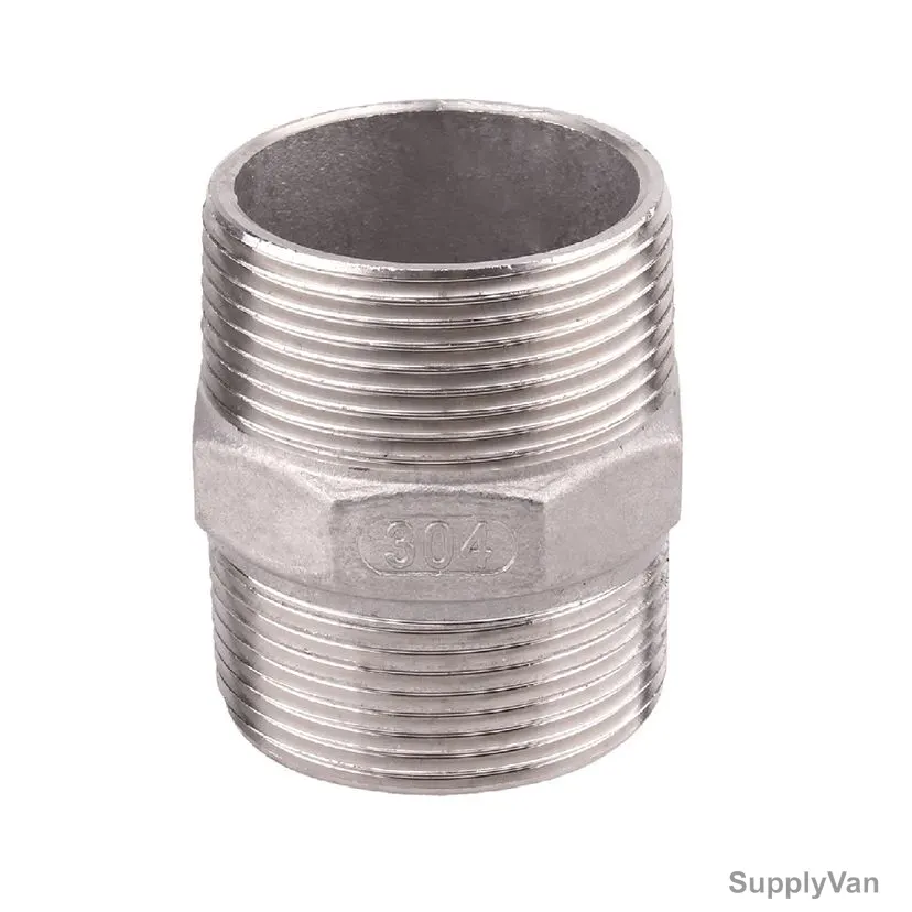 Hex Nipple, Stainless Steel, Class 150, 1/2 Inch NPT Thread Size