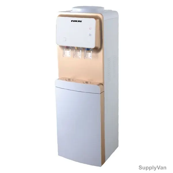 Nikai Free Standing Water Dispenser, NWD1900R, 3 Tap, 19 Ltrs, White/Gold