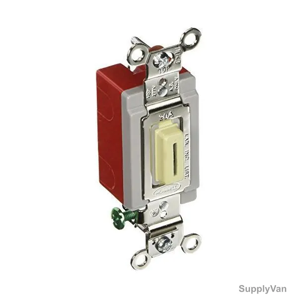 Hubbell 2 Way Toggle Switch, HUBHBL1221LI, 20A, 120-277VAC