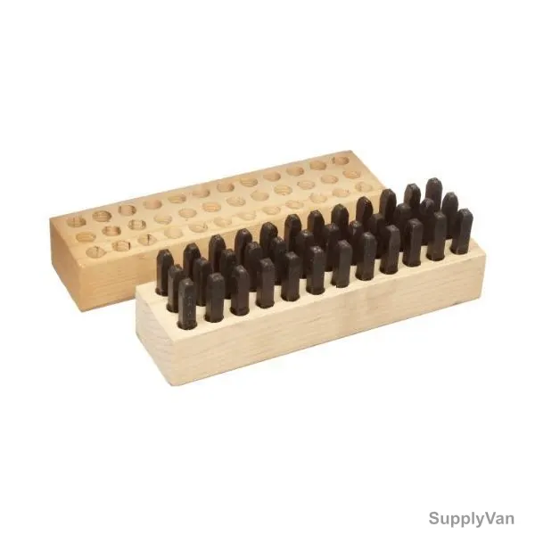 Young Bros Stamp Combination Letter and Figure Set, 03365, 1/8 Inch, 36PCS