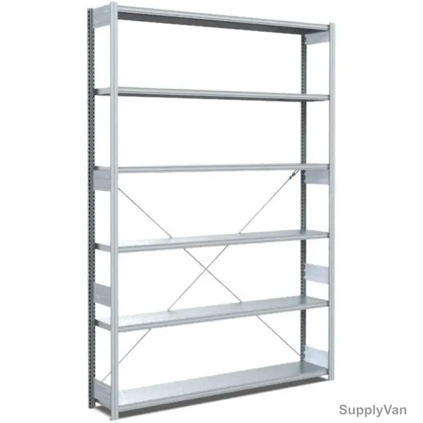 Bito Boltless Shelving W/ 6 Shelves, 10-17054, 2500 x 300MM, Galvanised — image 1