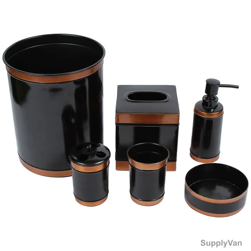 Indian Acc Bathroom Accessories Set, 247, Black Colour, Steel — image 1
