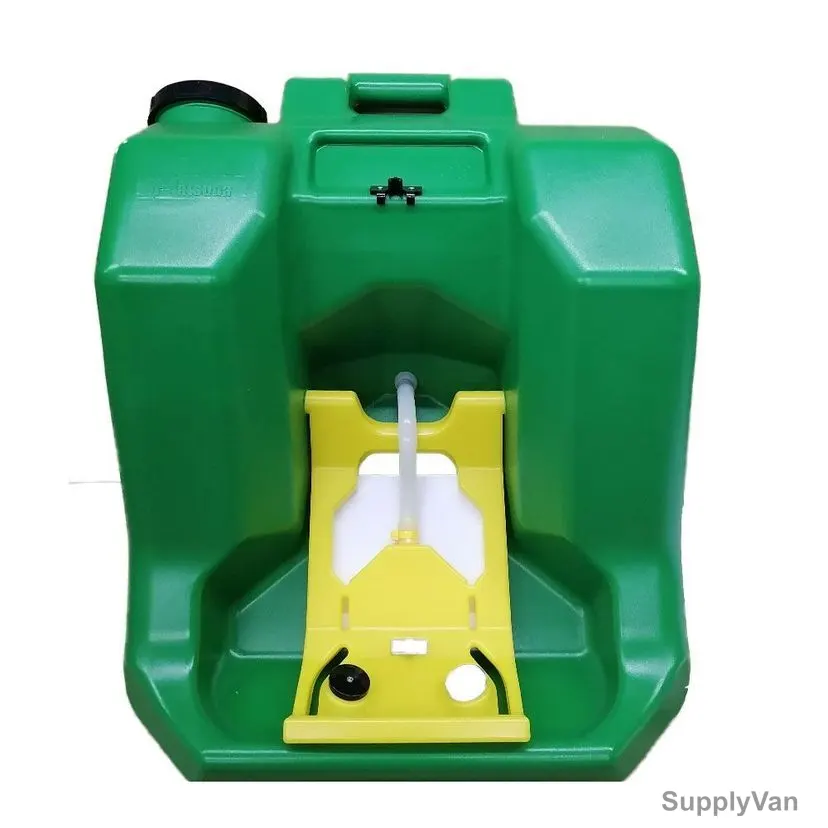 Matsuda Portable Eye Washer, P100, Polyethylene, 16 Gallon, Green/Yellow
