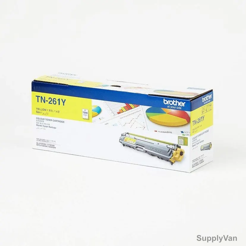Brother Toner Cartridge, TN-261Y, 1400 Pages, Yellow — image 1