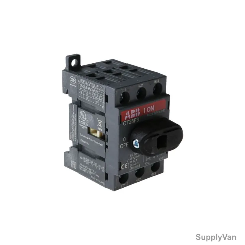 ABB Switch Disconnector, OT25F3, 3 Pole, 750V, 25A — image 1