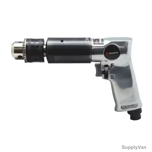 Wurth Pneumatic Drill, 07038970, Keyed, 400 RPM, 90 Psi, 13MM Chuck Capacity