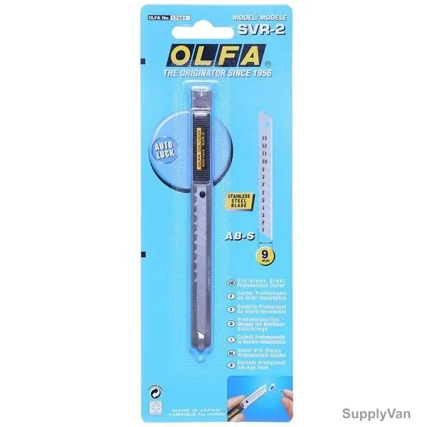 Olfa Auto Lock Utility Knife With Blade Snapper, SVR-2, 9MM
