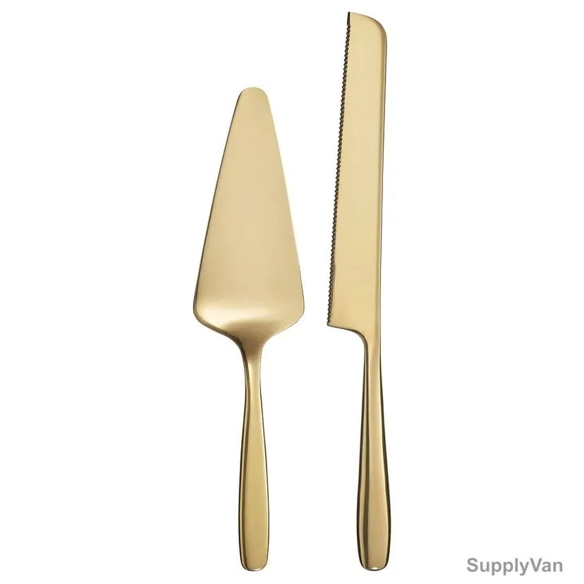 Kitchen Knife Set, Stainless Steel, 13CM Width x 35CM Length, Brass — image 1