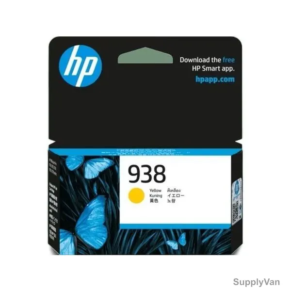 HP Original 938 Ink Cartridge, Thermal Inkjet, 800 Pages, Yellow