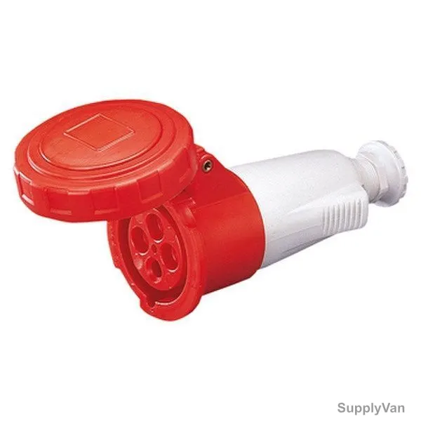 Gewiss Straight Connector, GW62031, IP67, 16A, 3P+N+E, Red
