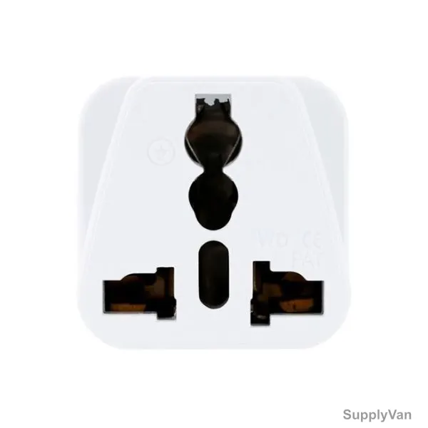 Universal AC Travel Plug Adapter, Polycarbonate, 1 Way, White — image 1