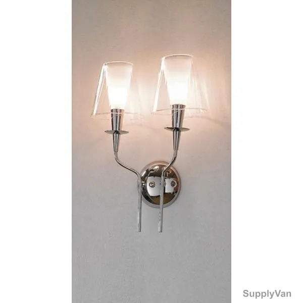 Metallux Glass Wall Light, 180102-42, Opera, G9, 40W, 40CM