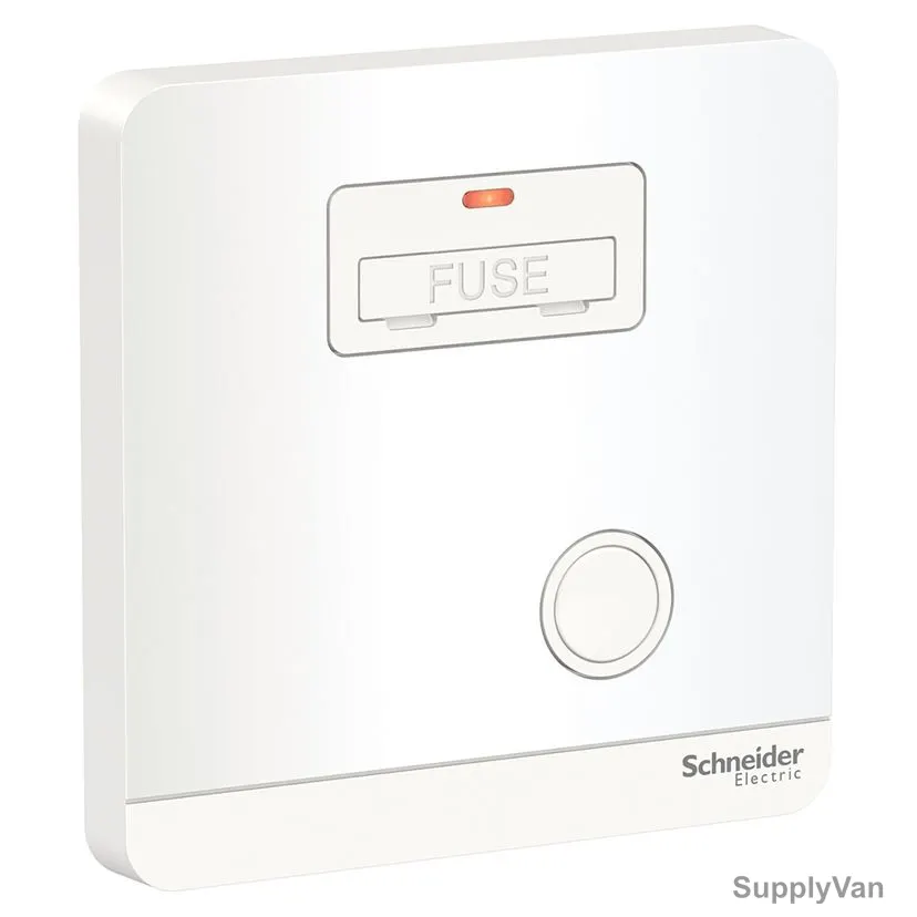 Schneider Electric Fused Connection Unit With Neon LED Indicator, E8330FSGN-WE, AvatarOn, 1 Gang, 13A, 250VAC, White