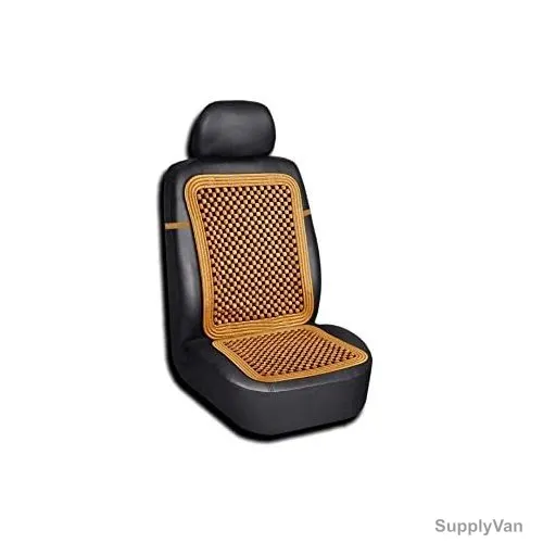 Flak Type IV Wood Beaded Car Seat Cushion, Cream/Brown