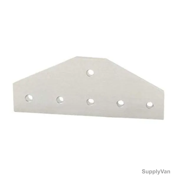 Extrusion Reinforcement Flat Plate, 30 Series, 6 Hole, Aluminium, 30MM