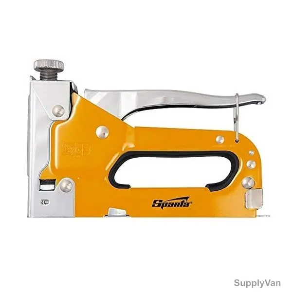 Sparta Adjustable Stapler Gun With 200 Pcs Staple Pin, 42002, Metal, Type 53, 6-14MM, Yellow