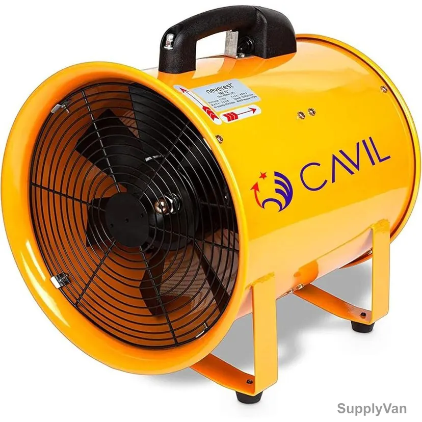 Cavil Portable Blower Exhaust Fan, CPAB-30-UTH, 550W, 3050 RPM, 12 Inch Dia, Yellow — image 1