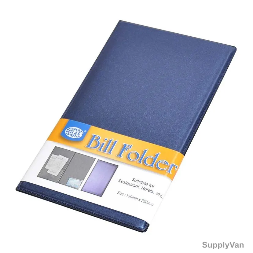 Fis Bill Folder, FSCL11NBL, PVC, 150 x 250MM, Blue — image 1
