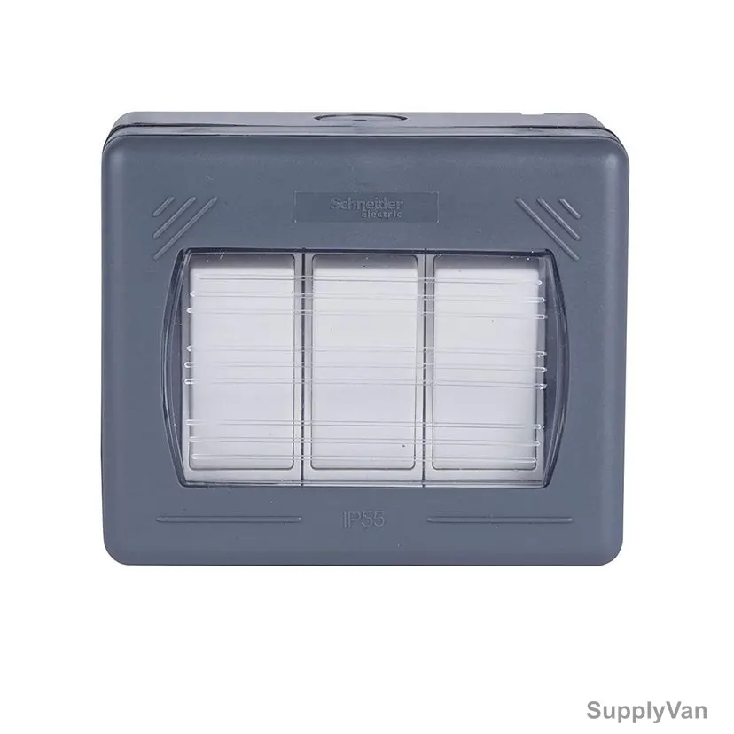 Schneider Electric Exclusive Intermediate Switch, GWP1632, 3 Gang, 10AX, 230VAC, Grey