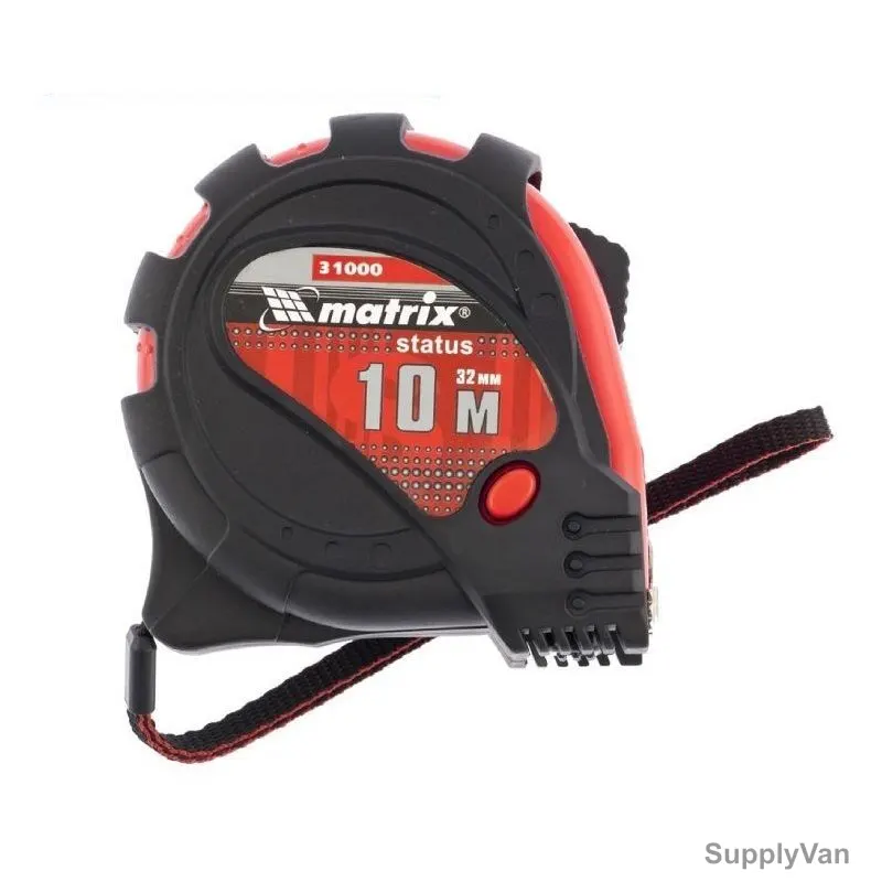 Mtx 3 Fixation Measuring Tape With Rubber Coated Body and Magnetic Hook, 310009, 10 Mtrs x 32MM