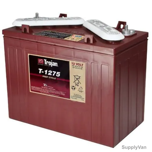 Trojan Flooded Lead Acid Battery, T-1275, 12V, 150Ah/20Hr