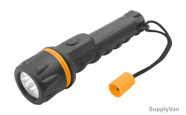 Tolsen LED Flashlight, 60021, IP62, 3V, 30 LM, 15 Mtrs Range