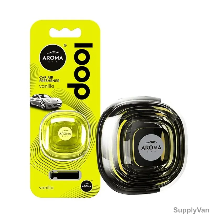 Aroma Loop Gel Car Air Freshener, Vent Clip, Vanilla, 8GM
