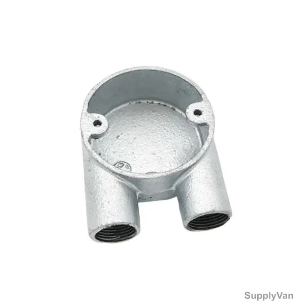 Burn Branch U Way Junction Box, BN-L106, Galvanised Steel, 20MM