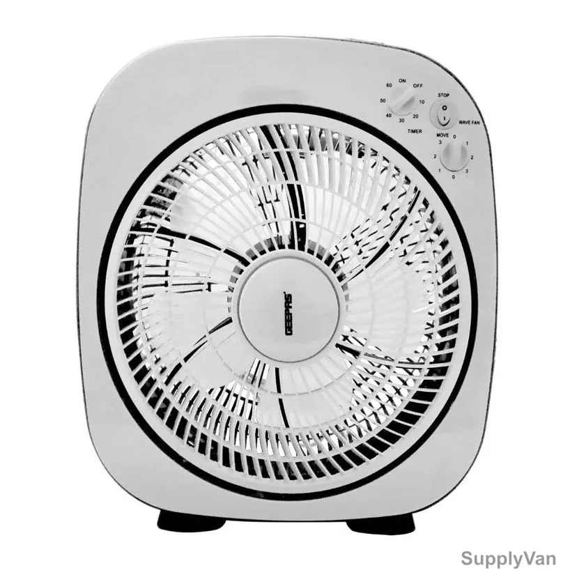 Geepas Box Fan, GF926, 45W, 12 Inch, White