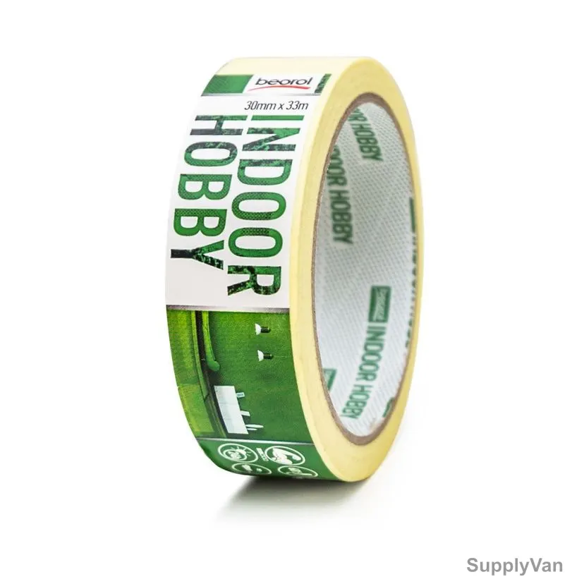 Beorol Painters Masking Tape, MK30, Hot Melt Adhesive, 30MM x 33 Mtrs — image 1