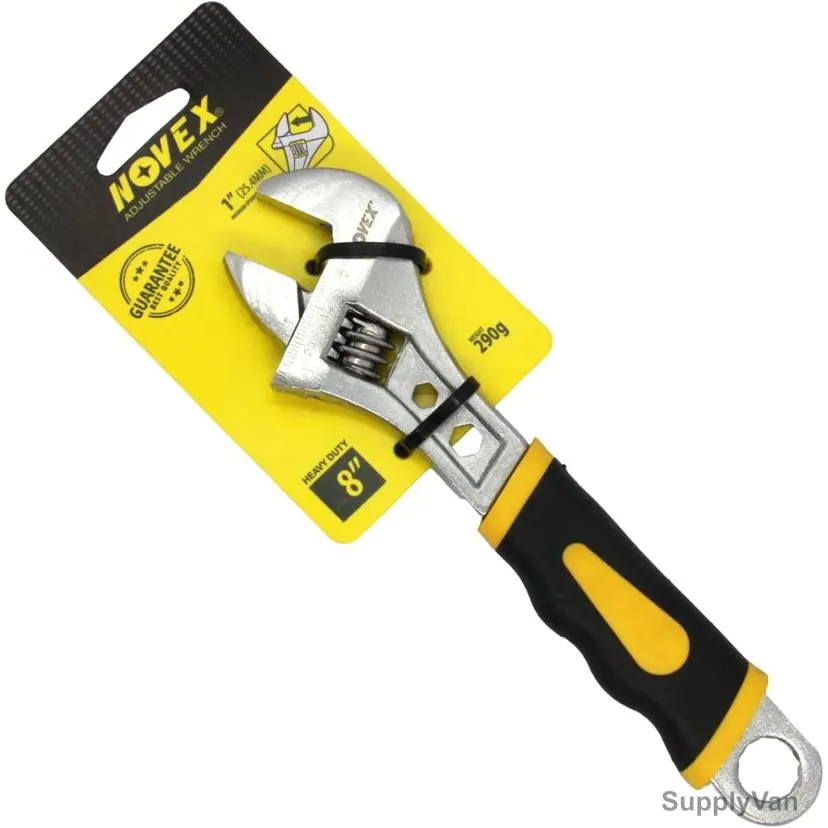 Novex Adjustable Wrench, NHT-AWB-8, North, Carbon Steel, 8 Inch Length, Chrome Plated Finish — image 1