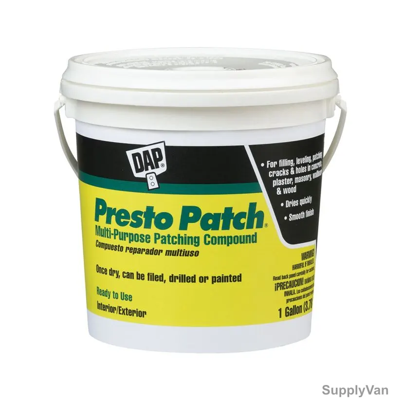 Dap Presto Patch Multi-Purpose Patching Compound, 58555, White, 1 Gal, 2 Pcs/Pack