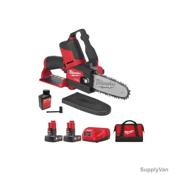 Milwaukee Hatchet Cordless Chain Saw, M12FHS-602, Fuel, 12V, 152MM, 5 Pcs/Kit — image 1