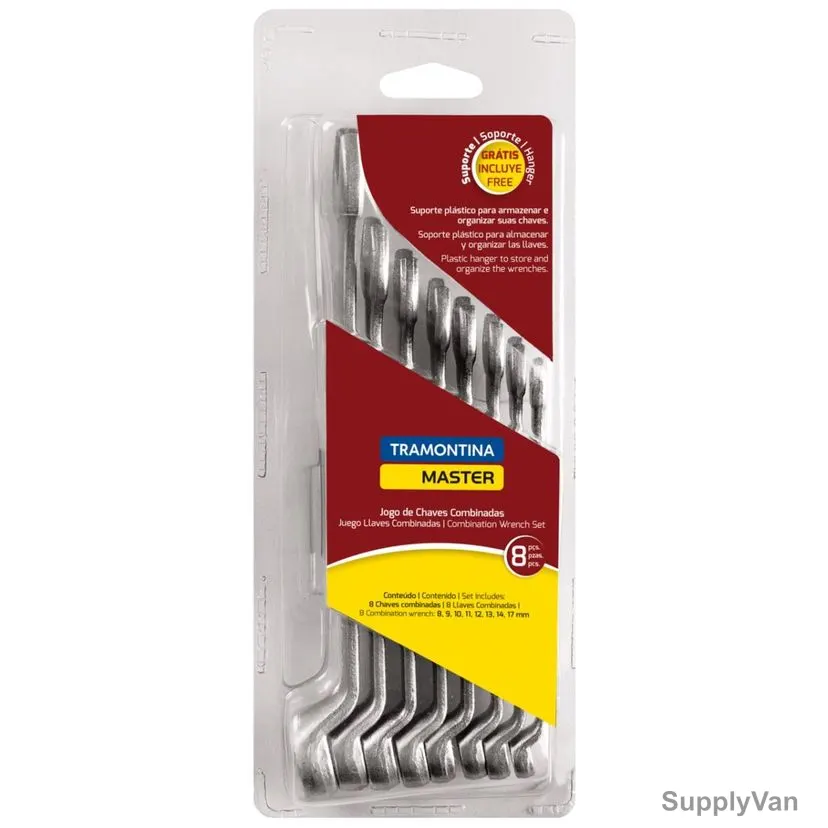 Tramontina Combination Wrench Set, 42241118, Chrome Plated, 8 Pcs/Set — image 1