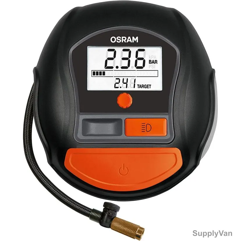 Osram Tyre Inflator, OTI1000, TYREinflate 1000, 180W, 5.5 Bar, 70CM Hose Length