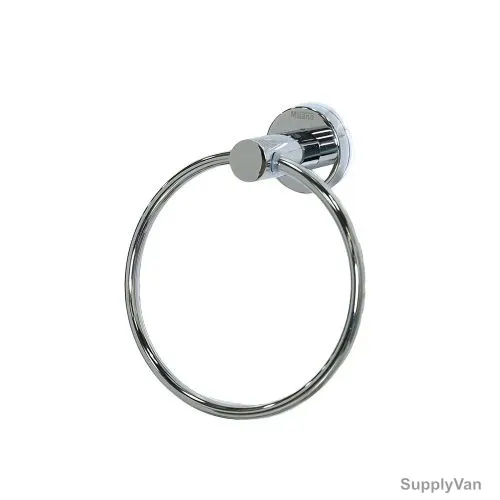 Milano 15605 Wall Mounted Towel Ring, Kika, Brass, Chrome Finish