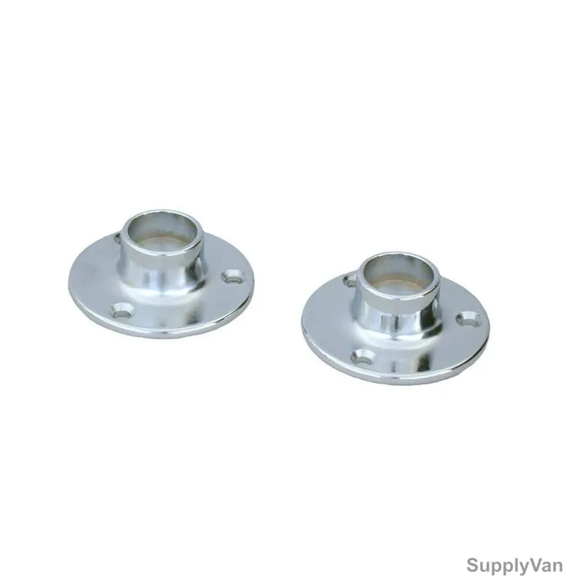 Ultimate Bracket End, Chrome Finish, 25MM Dia., Silver