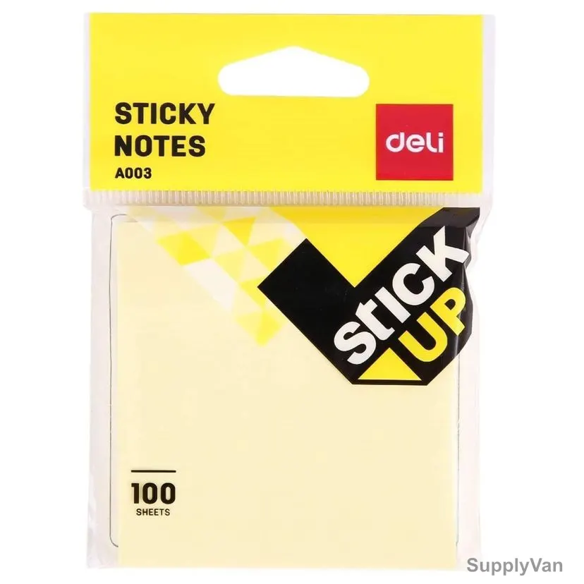Deli Sticky Note, 100 Sheets, 1.2 Inch Width x 2 Inch Length, 12 Pcs/Pack